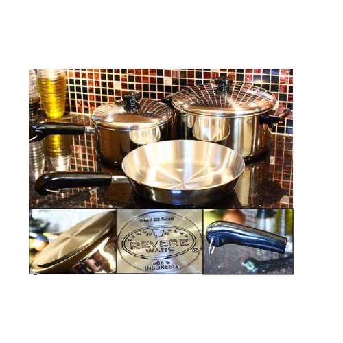 => Revere Stainless Steel 5 Pc Aluminum Disc Cookware Set awaganloroneyah