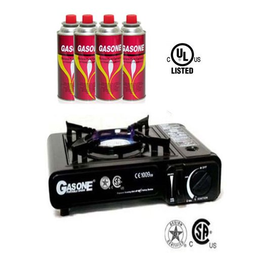 Coleman Camping Grill GAS ONE Portable Butane Gas Stove With 4 Butane