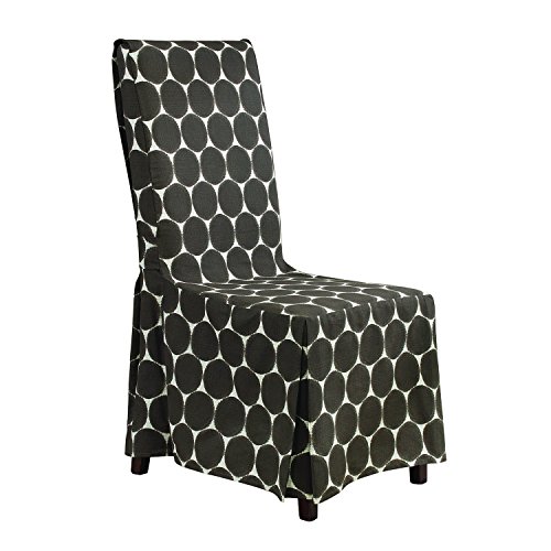 Sure Fit IKat Dot Full Length Dining Room Chair Cover with Back Ties