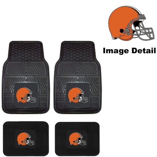 Cleveland Browns NFL Front Rear Car Truck SUV Vinyl Car Floor Mats 4PC