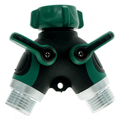 Y Valve Garden Hose Connector 2 Way Splitter Premium Spigot Connect