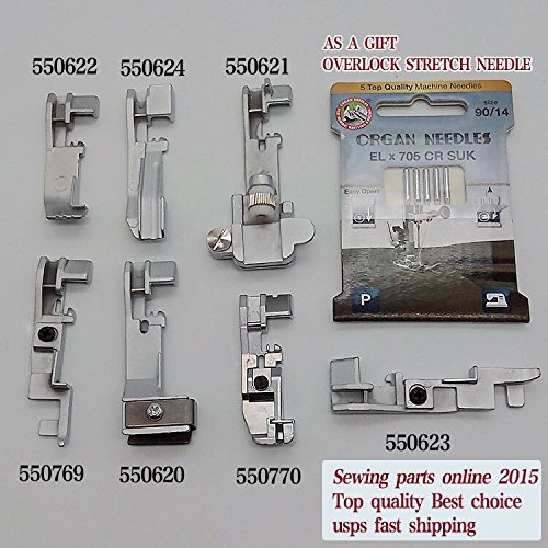 Singer Overlock Serger 7 presser Feet set 14CG754 14SH654 14SH754
