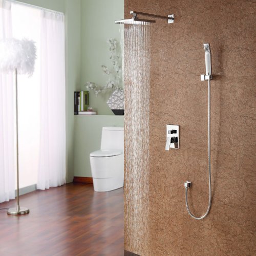 Lightinthebox Single Handle Wall Mount Square Fixed Rainfall Shower