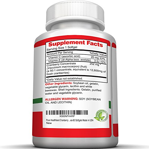 TRIPLE STRENGTH Cranberry Concentrate Supplement Pills For Urinary