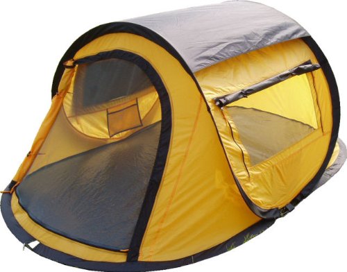 Sekundenzelt, Wurfzelt 2 Personen Quicktent Orange Aldi Zelt 2012