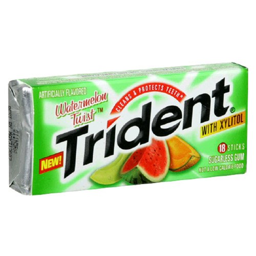 Trident Gum, Sugarless, with Xylitol, Watermelon Twist KetoDB