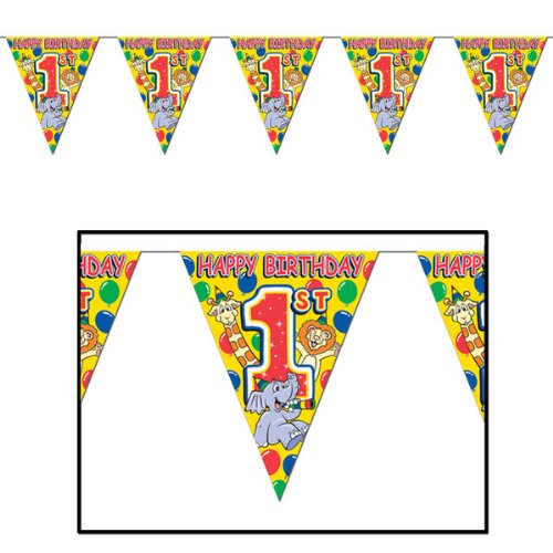 Price Comparisons 1st Birthday Pennant Banner ConnorMarsslkjuyha