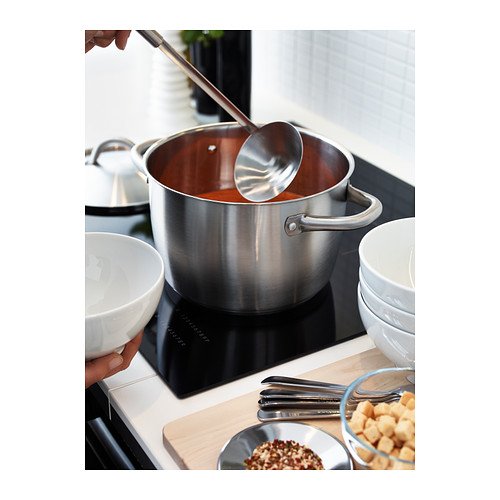 Ikea 365+ Stock Pot with Lid, Stainless Steel (5 Qt) Home Garden