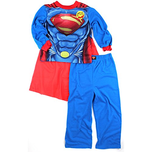 Superman Pajamas With Cape For Toddlers