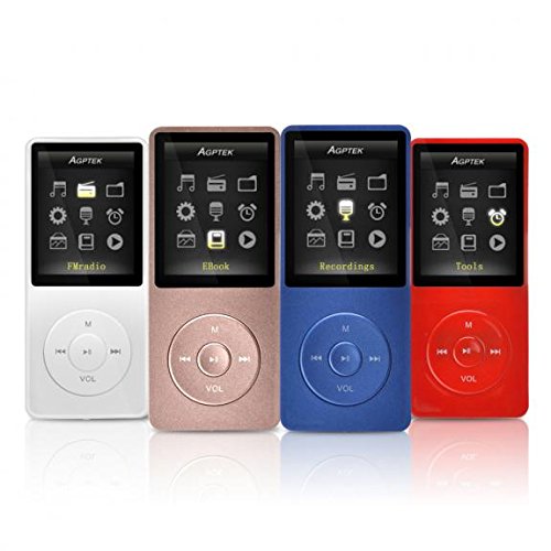 MP3 Player AGPtek A02 8GB MP3 Music player 70 Hours Playback 64GB Rose