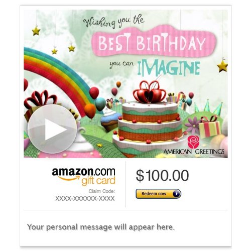 Amazon Gift Card Email Birthday Fantasy (Animated) [American