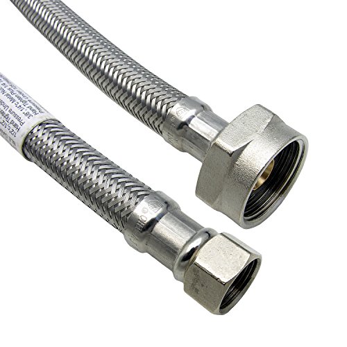 LASCO 101083 Fine Flare Braided Stainless Steel Toilet Supply Line, 3/