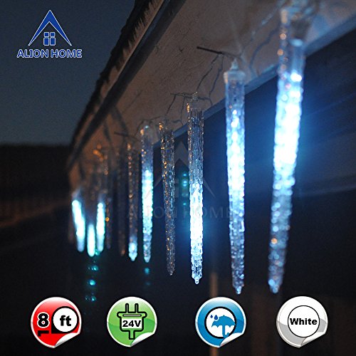 Alion Home Shooting Star 112Count LED Icicle Christmas lights 8ft