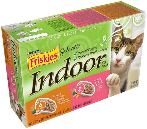 Friskies Selects Indoor Cat Food, Classic Pate 2Flavor Vari