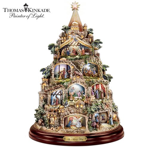 The Nativity Tree Tabletop Centerpiece Presented And Narrated By Thomas Kinkade by The Bradford