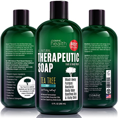 Antifungal Soap with Tea Tree Oil & Neem. Helps Treat Athletes Foot