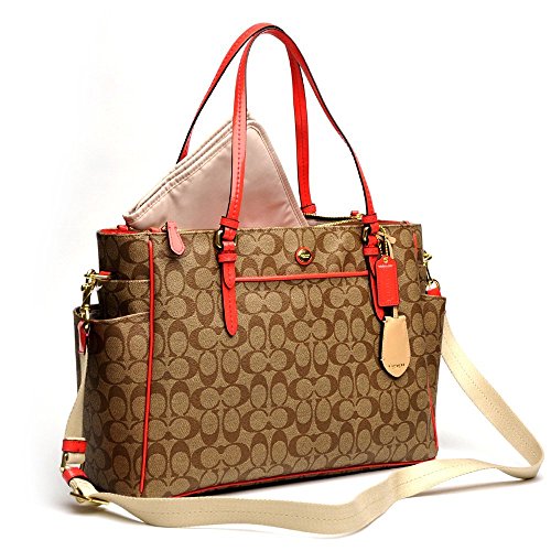 Coach Peyton Multifunction Baby Diaper Laptop Travel Tote Bag Khaki