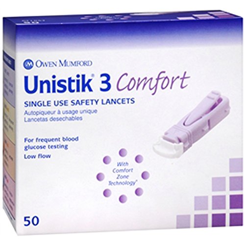 Unistik 3 Comfort, Safety Lancets 50 singleuse safety lancets Health