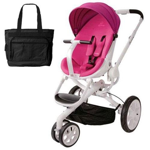 Quinny CV078BFU Moodd Stroller in Pink Passion With a Diaper Bag Best