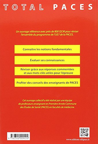 Livres Couvertures de Paces Total Ue7 En Qcm Santé Publique Histoire De La MéDecine àThique MéDicale 800 Qcm CorrigéS Et CommentéS