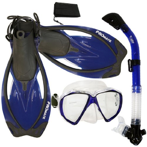 Save on PROMATE Snorkeling Scuba Dive Dry Snorkel New FishEye Mask