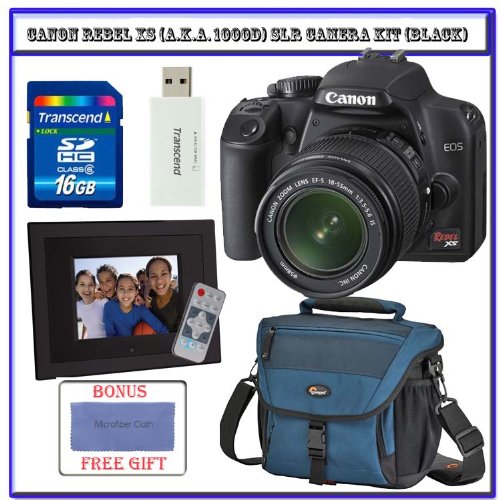 Black Friday Canon EOS Rebel XS (a.k.a. 1000D) SLR Digital Camera Kit