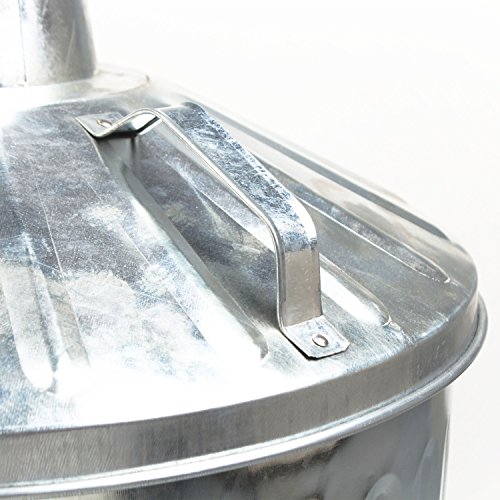 Crazygadget 125 Litre 125l Extra Large Galvanised Metal Incinerator