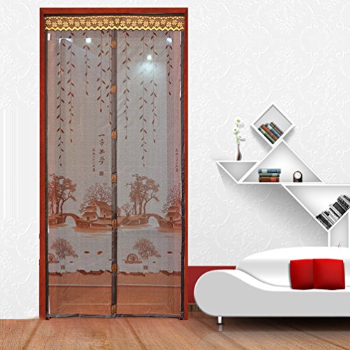 Pattern Mesh Screen Door Curtain Insect Off 35.4"*82.7