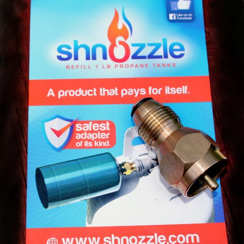 Shnozzle SAFEST Propane Refill Adapter for One Pound Tank Small
