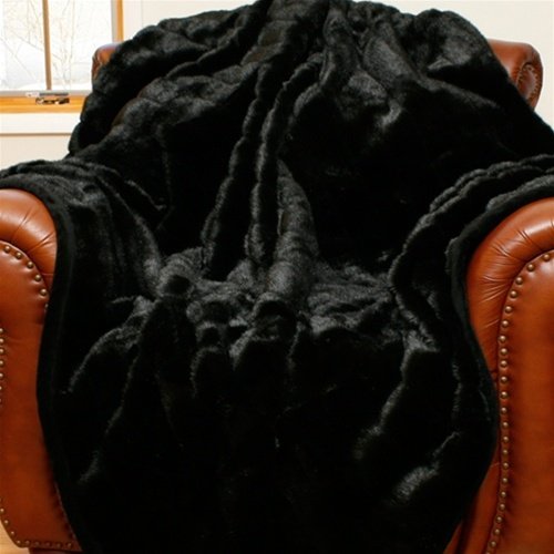 BLACK MINK FAUX FUR THERMAL THROW BLANKET 60 X 86 Reviews Mattress