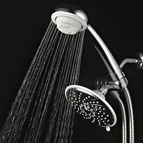 Massaging Shower Hydro Brush Head Rainfall Hose Handheld Spa Rotate W