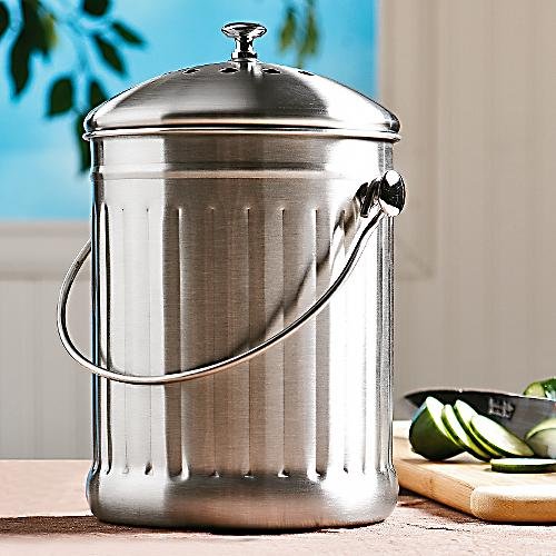 New Stainless Steel Vegetable Indoor Kitchen Compost Container