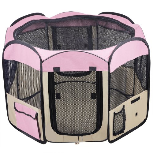 Pink 33 Octagon Portable Playpen Pet Dog Crate Horacio F. Ortegahiea