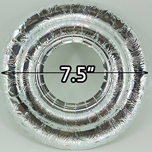 20 UNIVERSAL Round Aluminum Foil Gas Burner Bib Liners Covers Disposal