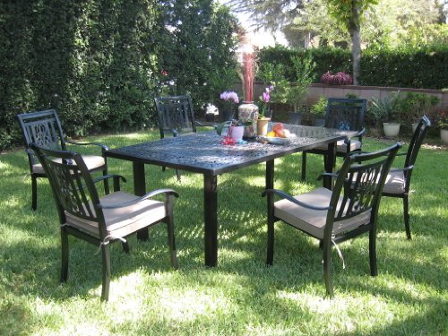 Patio Sets Clearance CBM Outdoor Cast Aluminum Patio Furniture 7 Piece
