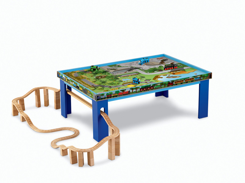 Wooden Railway Play Table Train Thomas Solid Wood Construction Boys Toys Fun New eBay