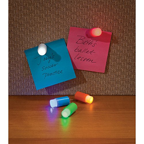 Bits and Pieces Lightup LED Push Pins Highlight Important Bulletin