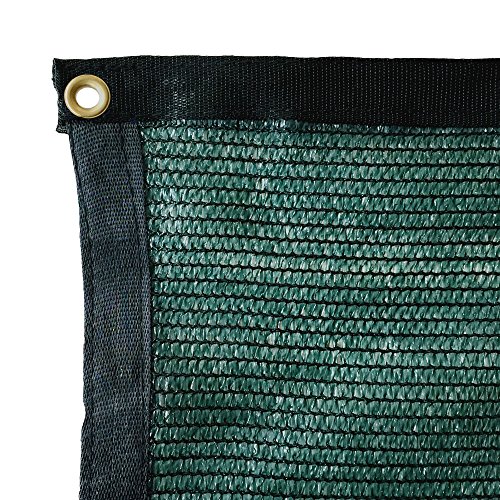 Yisin 50 Green Shade Cloth Taped Edge with Grommets UV 20 ft X 48 ft