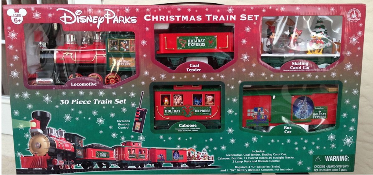 Disney Park 30 piece Christmas Train Set with Mickey, Goofy, Duffy