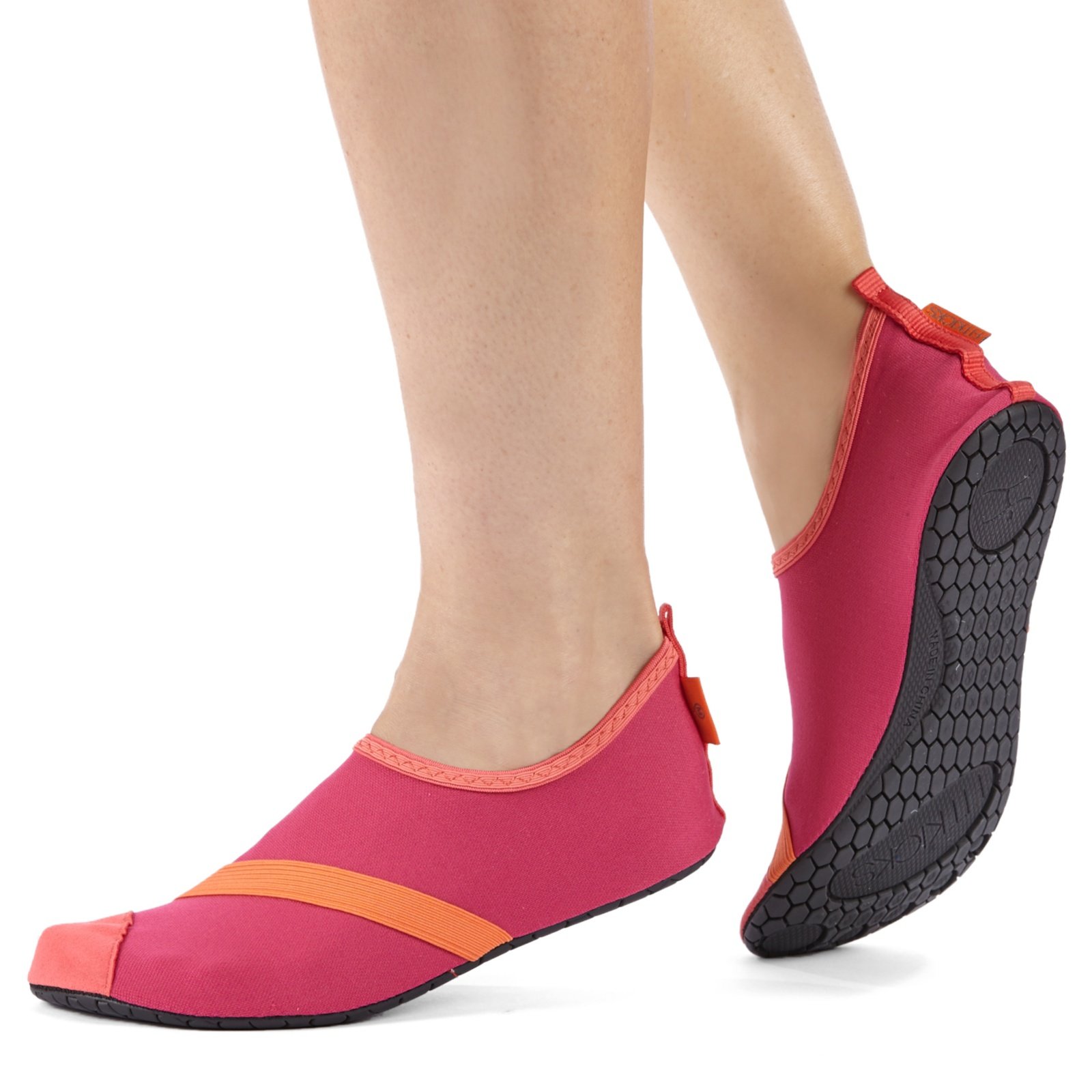 FitKicks Flexible Flats Women's Slip On Fold and go Yoga Shoes (Small 5