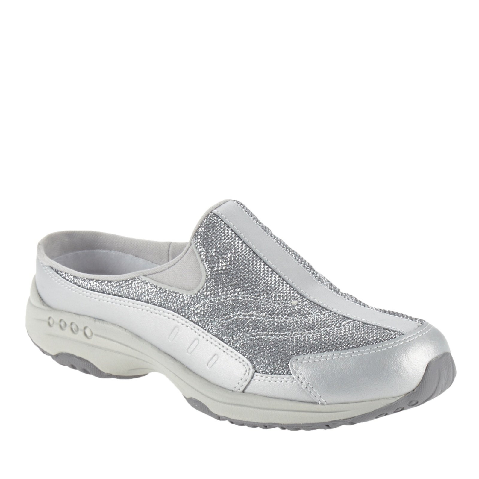 Easy Spirit Traveltime Women's Shoes Clogs Mules Silver Size 7.5 FREE