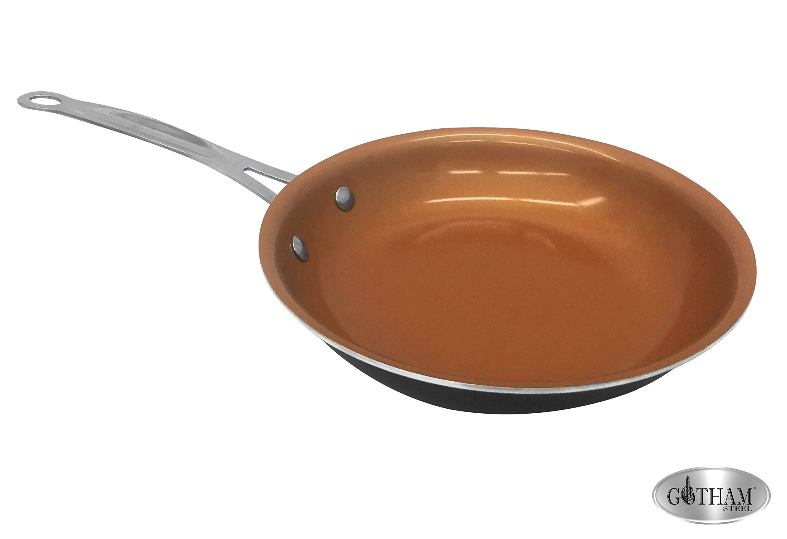 NonStick Copper Titanium Steel Frying Pan 9.5" Ceramic Induction As
