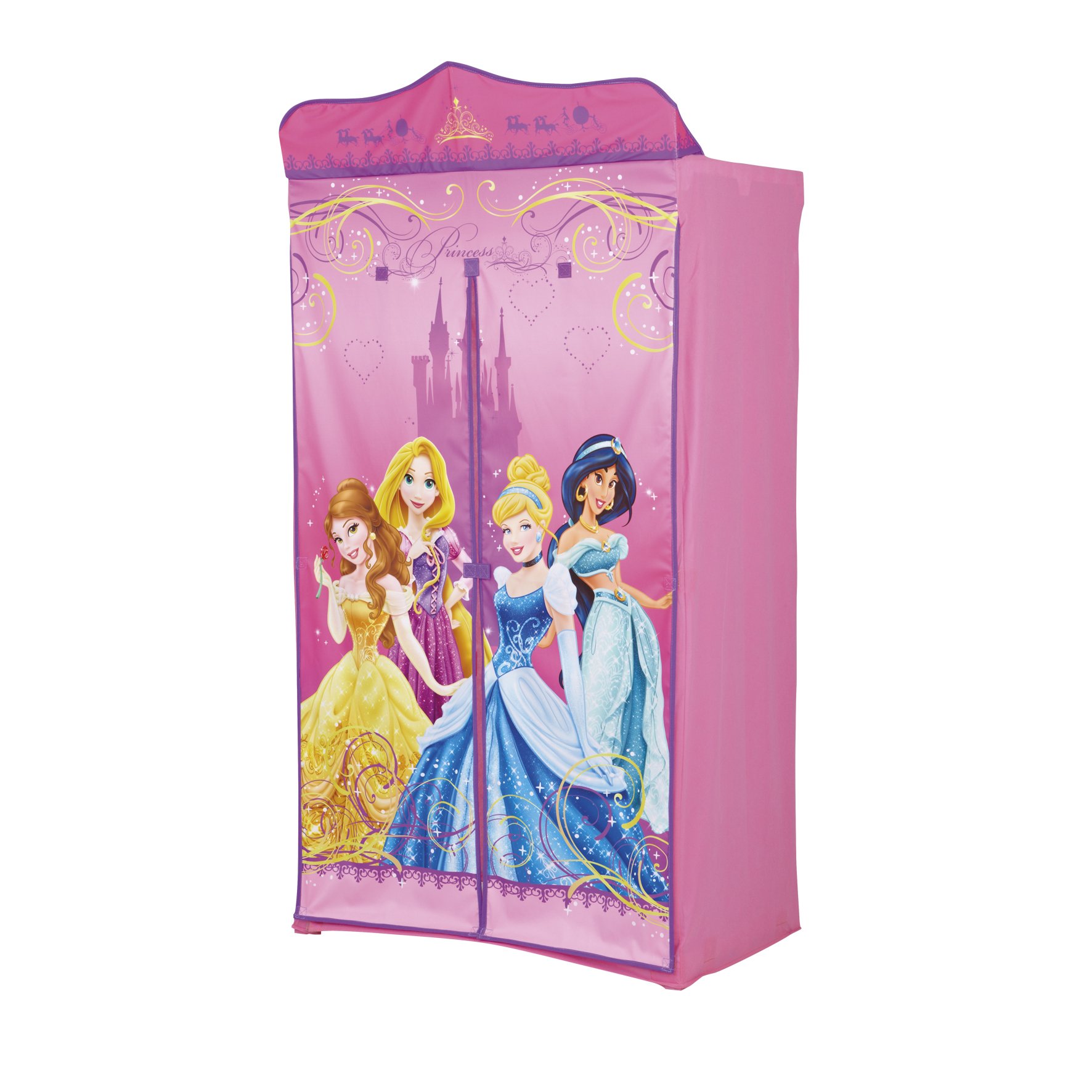 Disney Princess Fabric Wardrobe Children Furniture Bedroom Pink