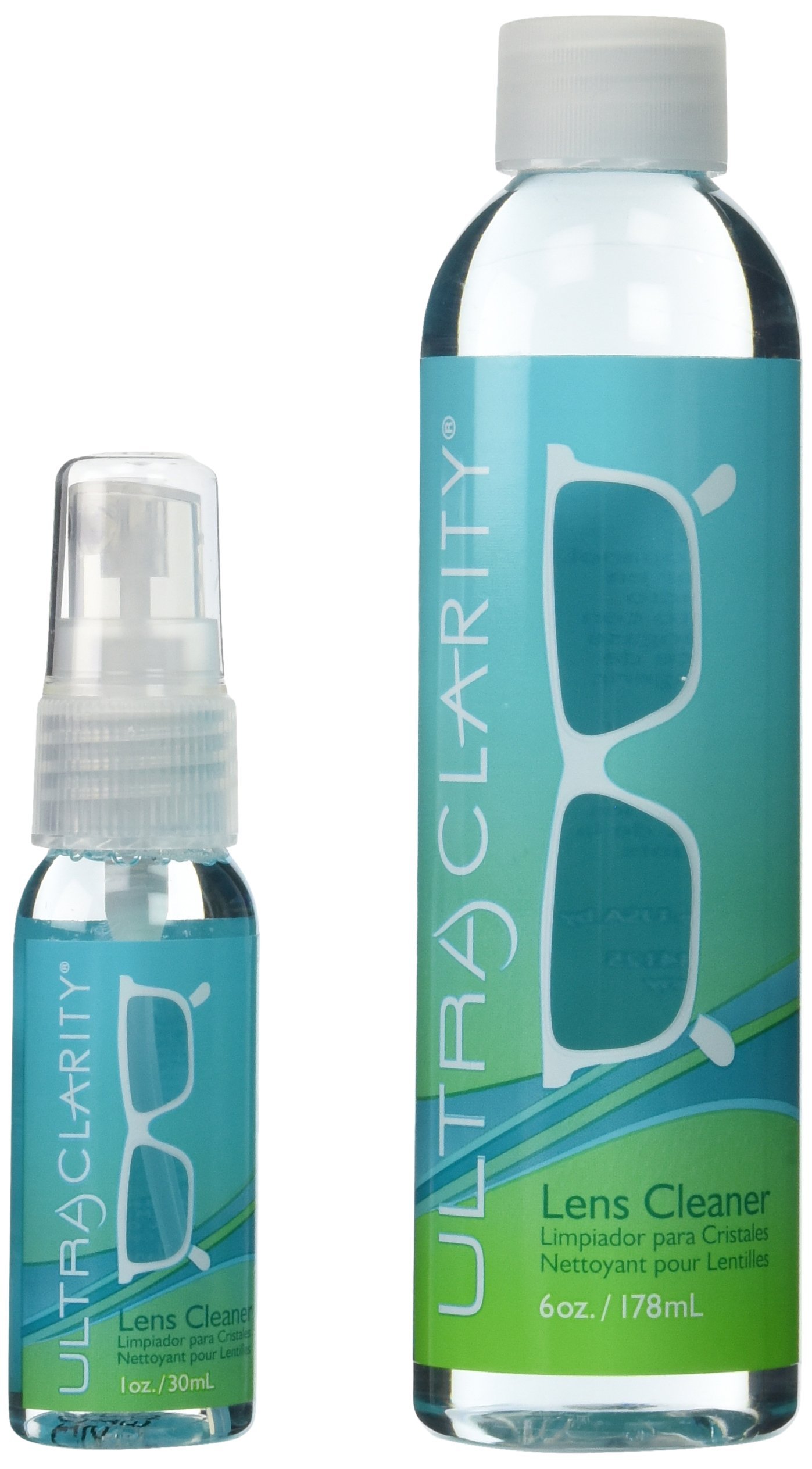 Ultra Clarity Lens Cleaner 1 oz Spray Bottle and 6 oz Refill Cleaning NEW