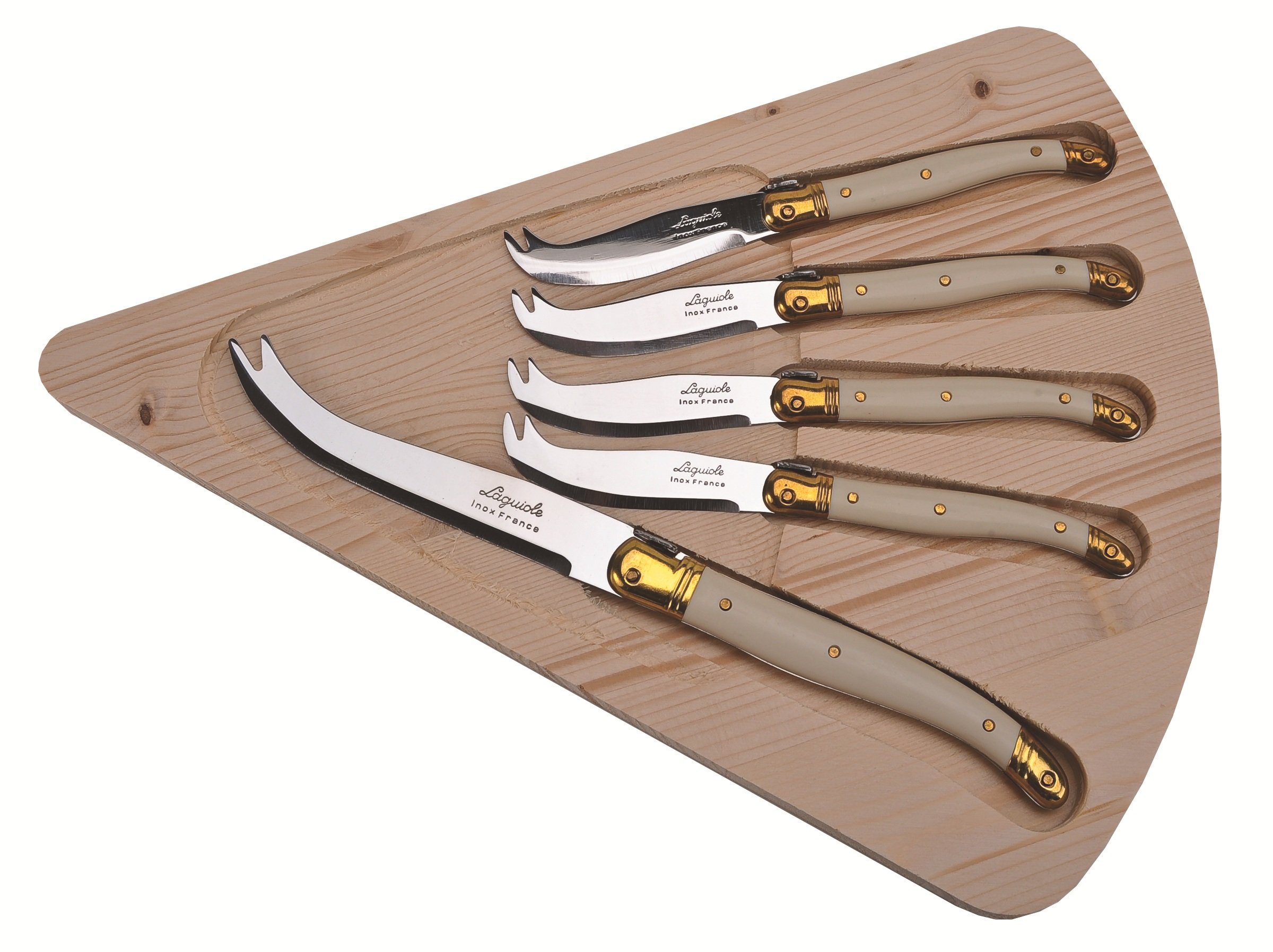 Jean Dubost Laguiole 5Piece Cheese Knife Set, Ivory Cheese knife set