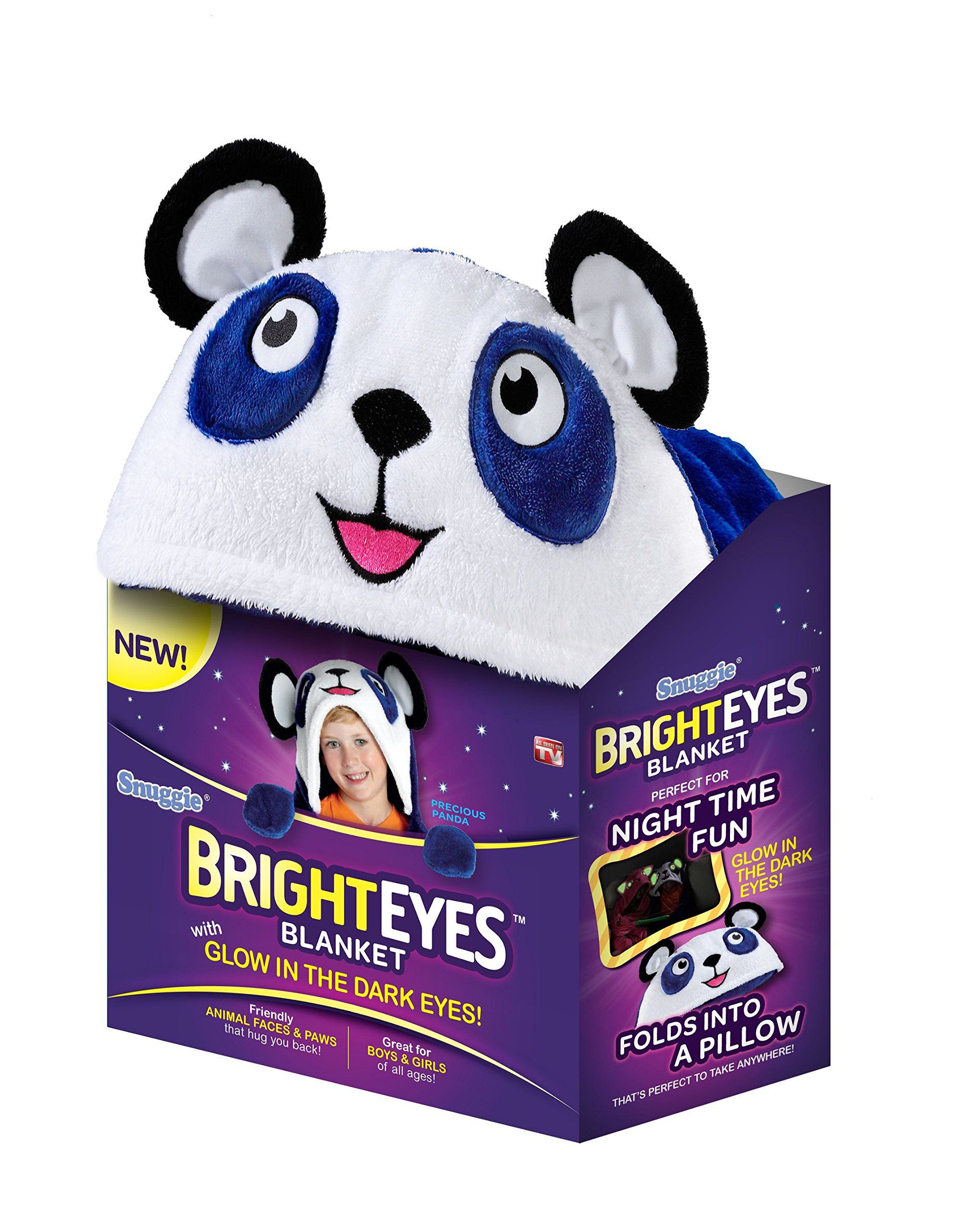 Bright Eyes Blanket by Snuggie, Blue Panda eBay