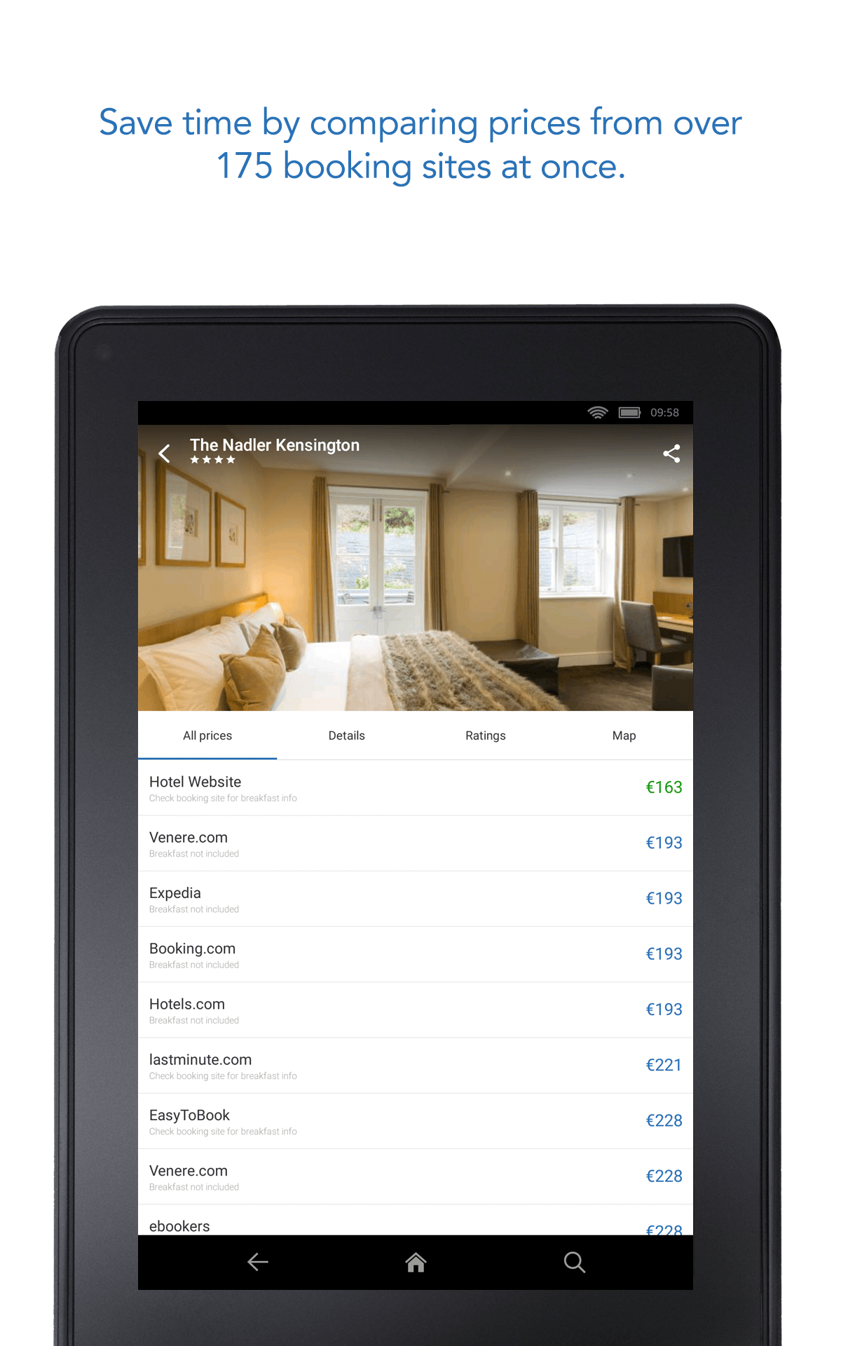 trivago Hotel deal comparison from over 175 booking sites