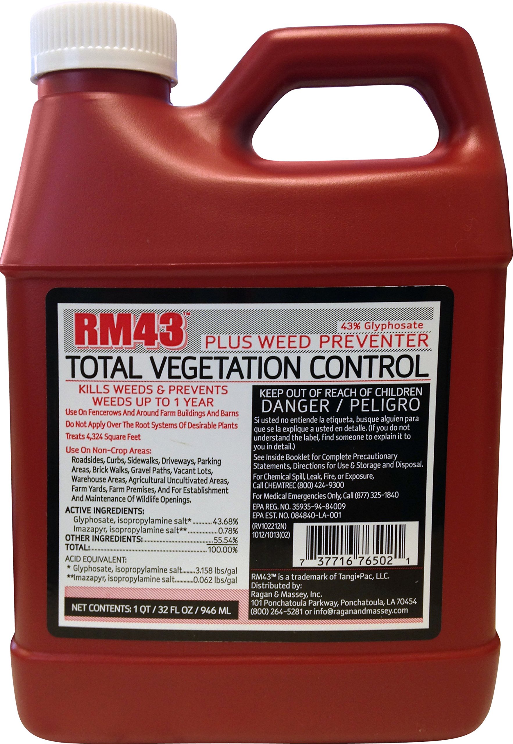 RM43 43Percent Glyphosate Plus Weed Preventer for Total Vegetation