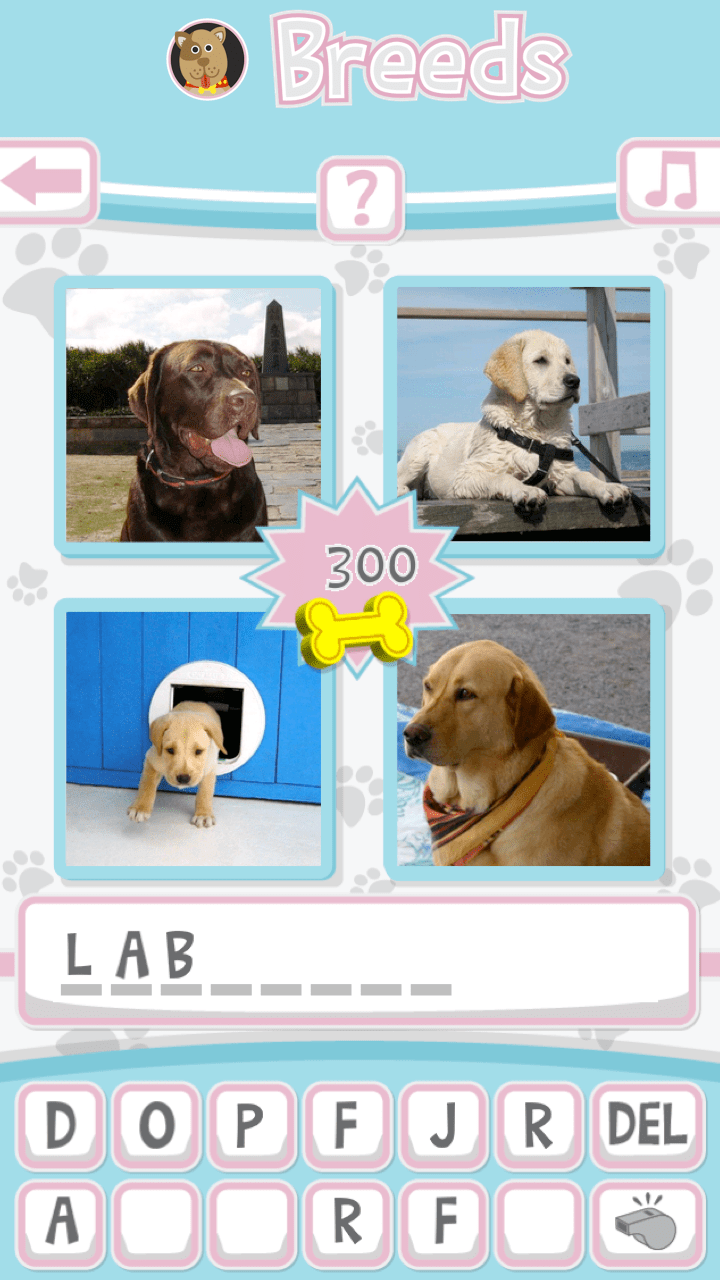 Breeds The Dog Name Game The Favorite 'Guess the Word