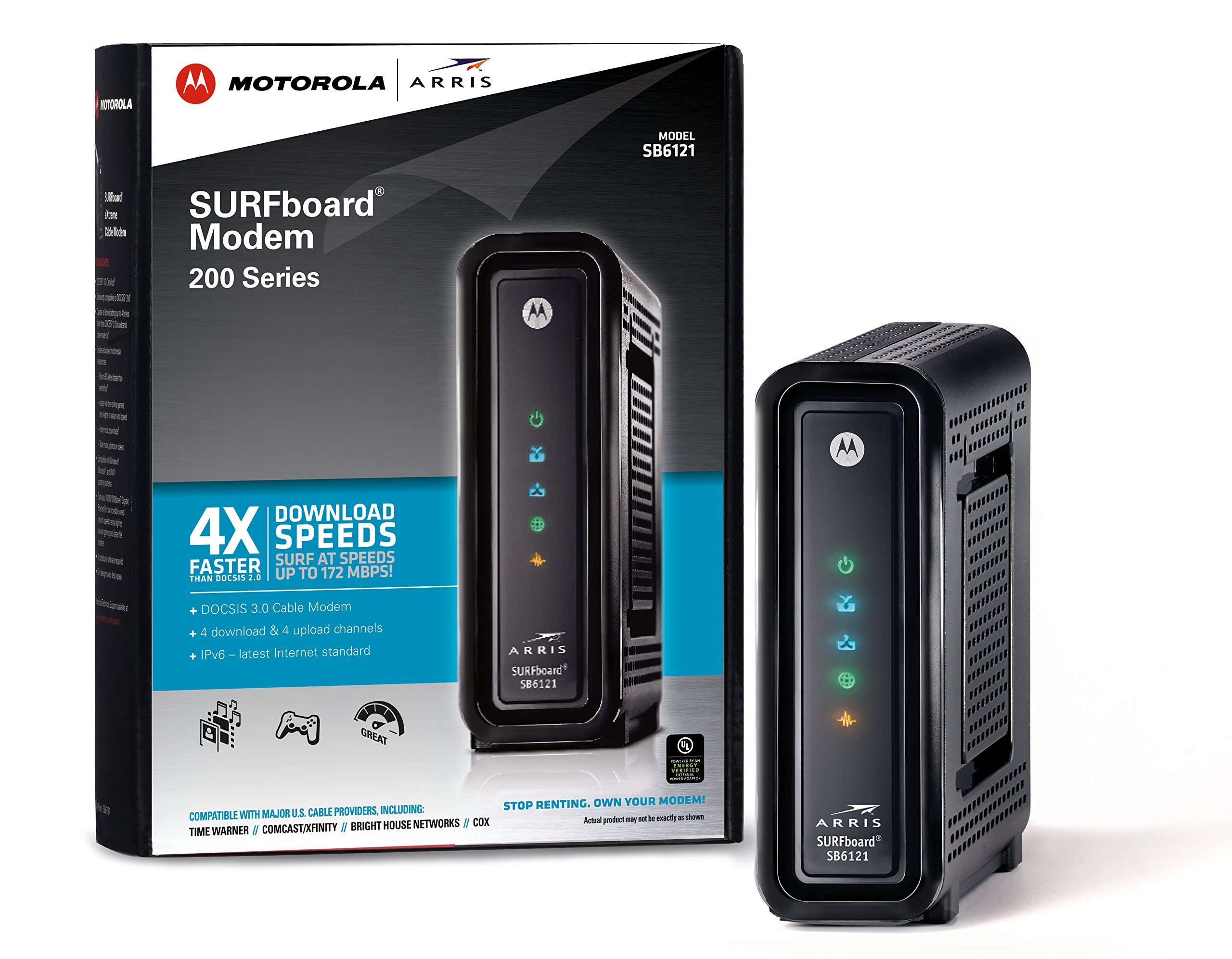 ARRIS / Motorola SurfBoard SB6121 DOCSIS 3.0 Cable Modem Retail